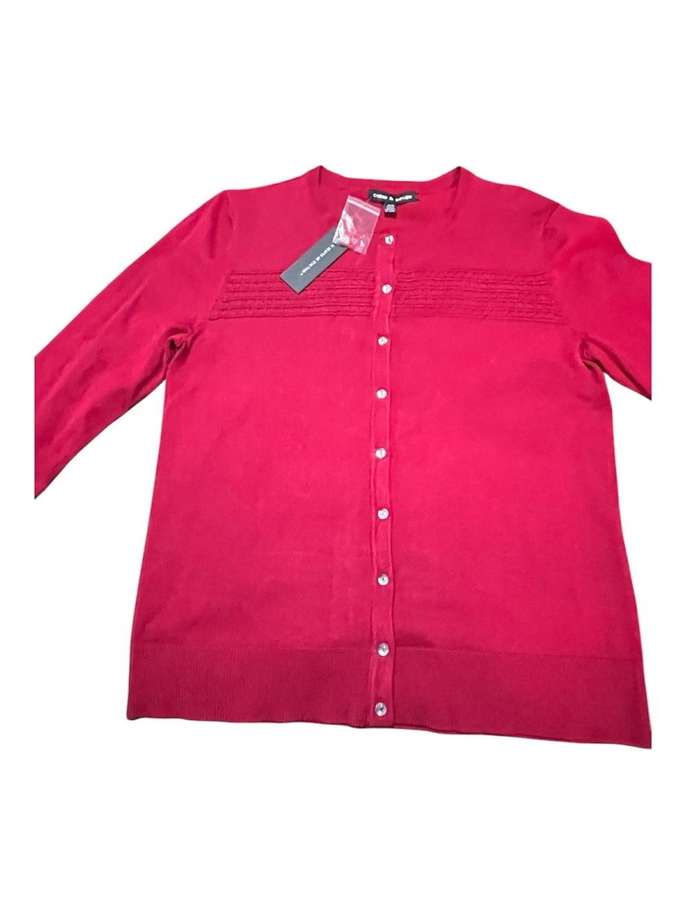 Cable & Gauge color Burgundy Button-Front Cardigan